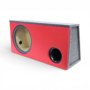 12" Vinyl Front Subwoofer Enclosure with Flared Port - Red