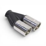 Gti Style 76mm Stainless Steel Angled Tailpipes (right facing)