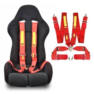 4-Point Quick Release Racing Seatbelt Harness (Red)
