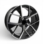 19" AV-82 5/112 Black Machine Face Alloy Wheels