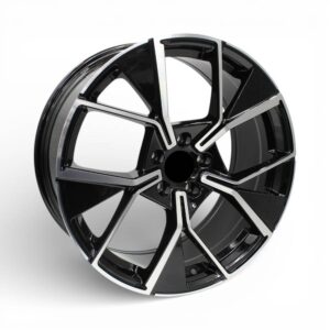 19" AV-82 5/112 Black Machine Face Alloy Wheels