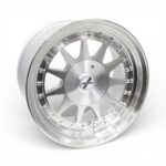 17" ZAR-FY25 4/100 & 4/114 Polished Silver With Rivets Alloy Wheels