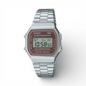Casio A168WA-5AYDF Vintage Digital Stainless Steel Watch