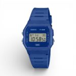 Casio F-91WB-2A1DF Digital Watch – Blue Resin Strap, Lightweight Classic, LED Backlight