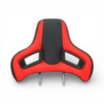 Racing Seat Design Headrest - Black and Red Vinyl Leather (pair)