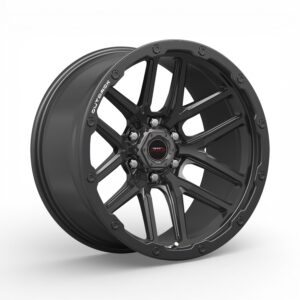 17" A-Line Bounty 6/139 Satin Black Black Rivets Alloy Wheels