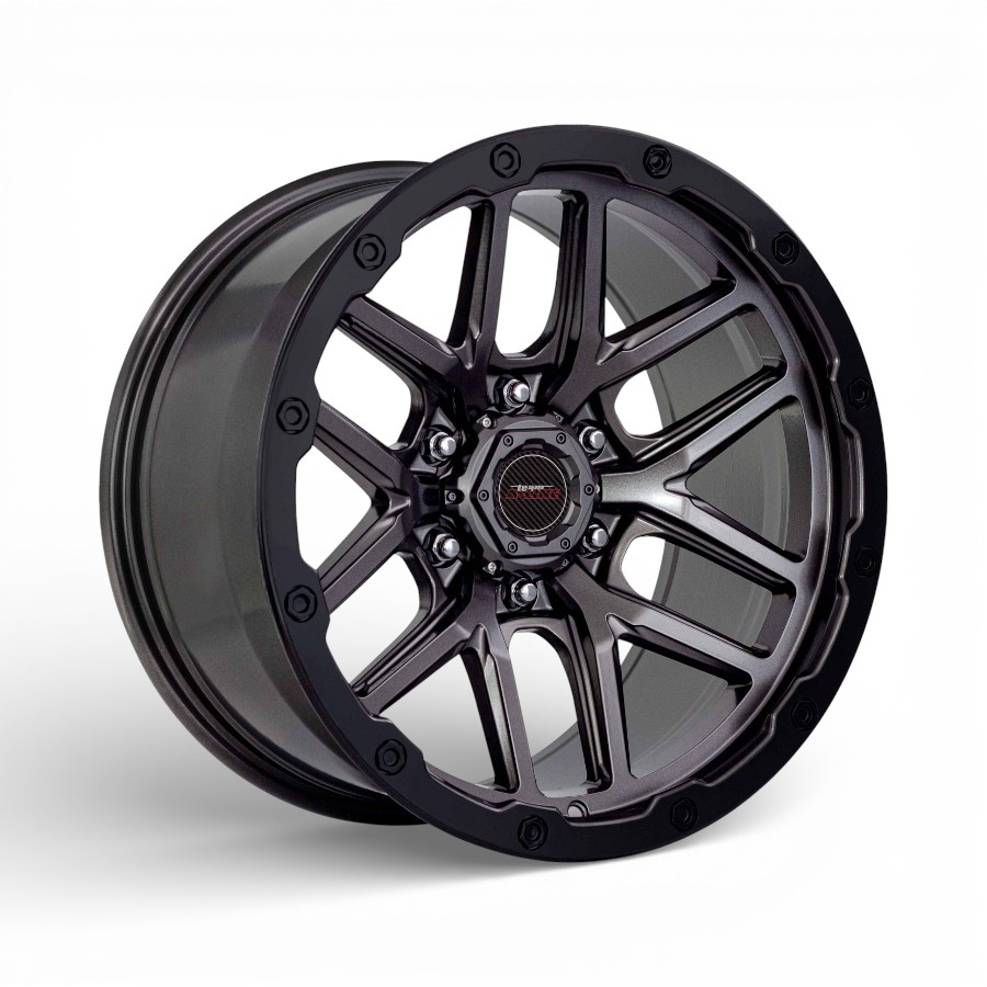 82360995 Bounty-MATT-TITANIUM-BLK-LIP-side-scaled 18" A-Line Bounty 6/139 Titanium Black Lip Alloy Wheels - Image 1