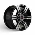 15" A-Line Colby 6/139 Black Machine Face Alloy Wheels