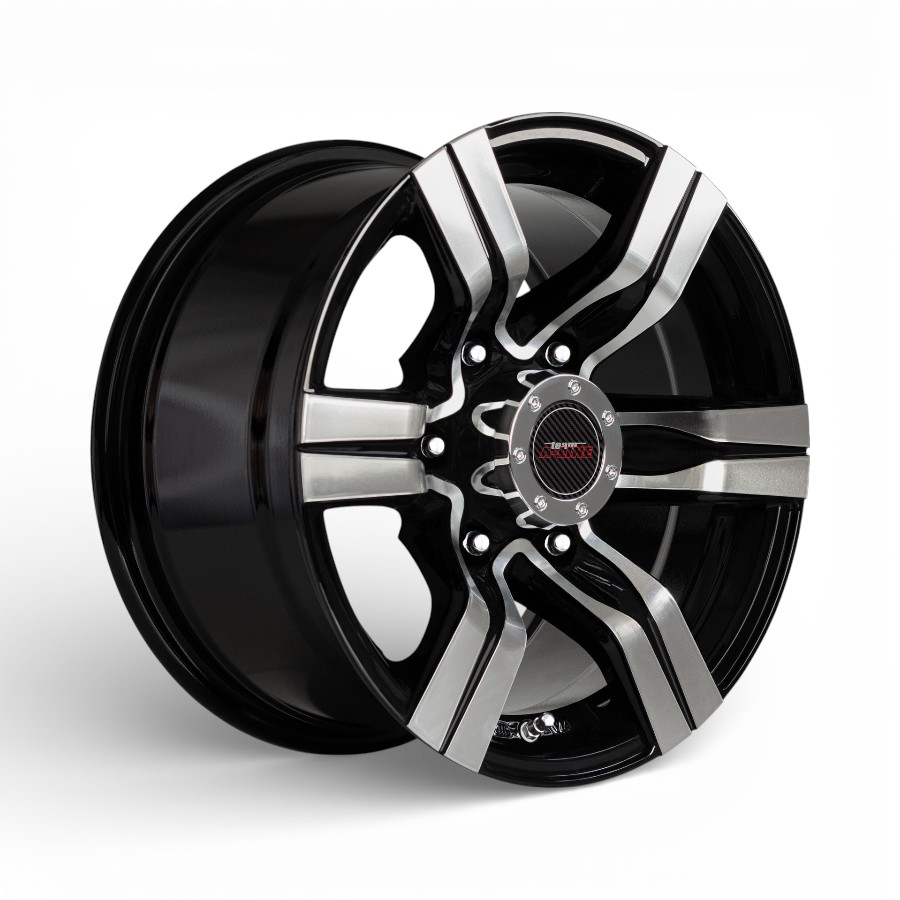 82360970 Colby-BKMF-6139-15x8-side 15" A-Line Colby 6/139 Black Machine Face Alloy Wheels - Image 1
