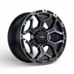17" A-Line Outlaw 6/114 Satin Black Tint Smoke Alloy Wheels