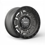 17" A-Line Swat 5/150 Matt Charcoal Grey Black Lip Alloy Wheels