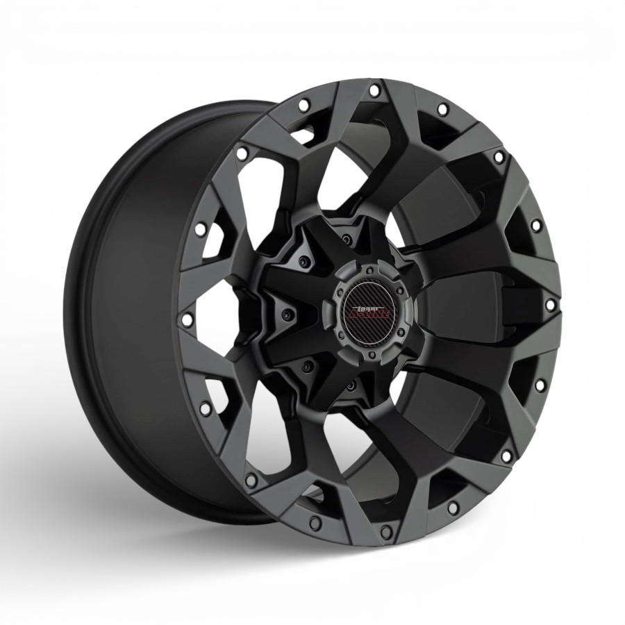 82360992 Savanna-STBLK-side 16" A-Line Savanna 6/139 Satin Black Alloy Wheels - Image 1