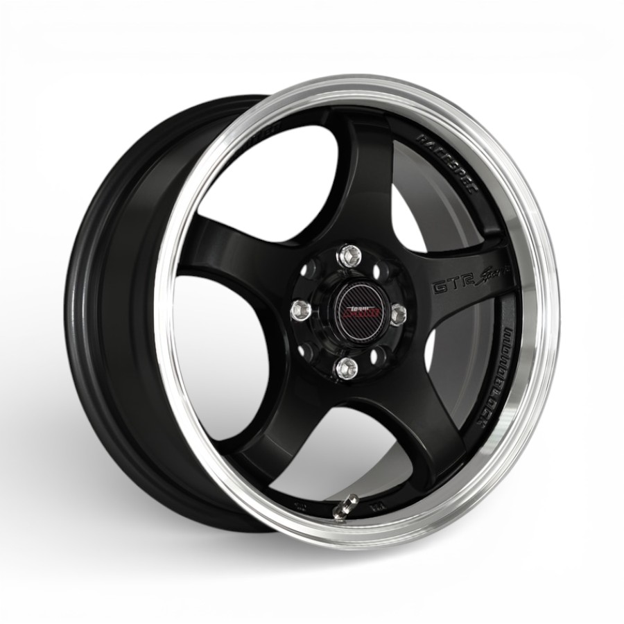 82403329 Rocco-BKML-side 17" A-Line Rocco 4/100 & 4/108 Gloss Black Machine Lip Alloy Wheels - Image 1