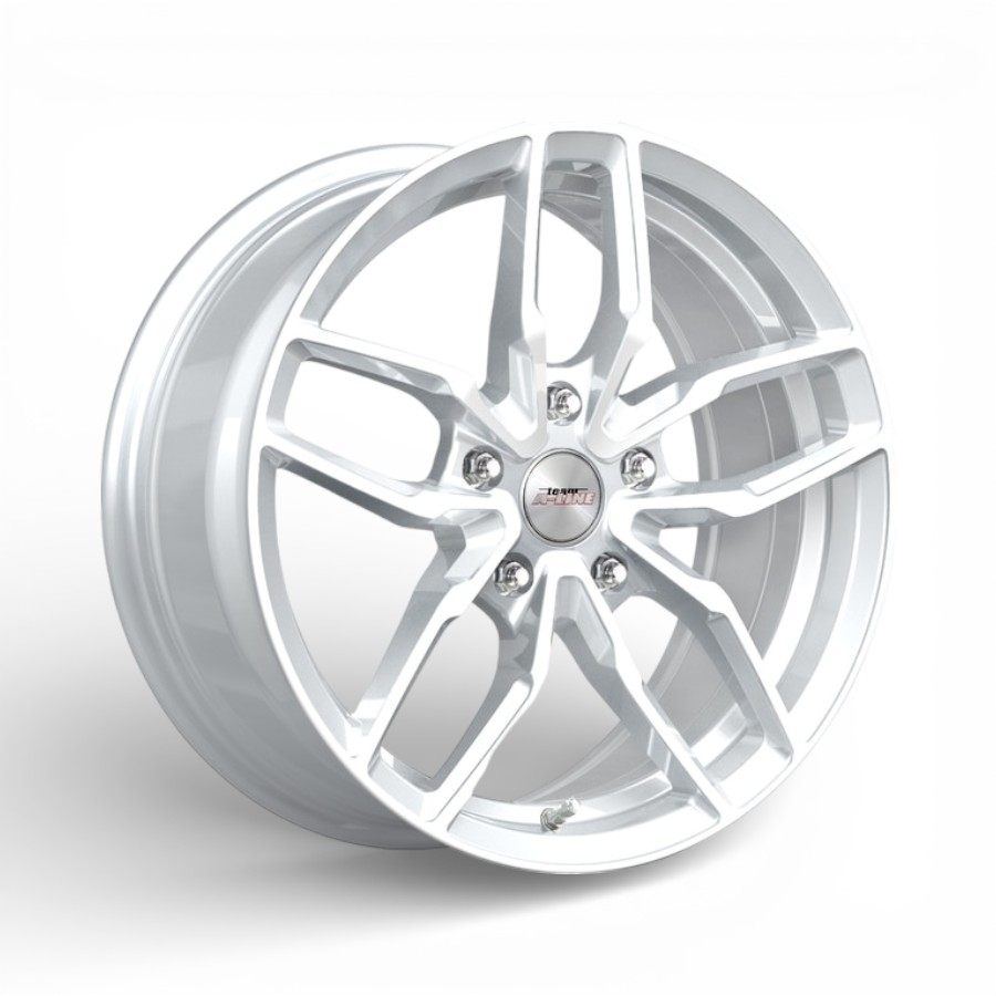 82403623 Aero-ARCTIC-SILVER-MACHINE-FACE-side 17" A-Line Aero 5/114 Arctic Silver Machine Face Alloy Wheels - Image 1