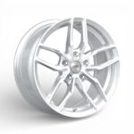17" A-Line Aero 5/108 Arctic Silver Machine Face Alloy Wheels