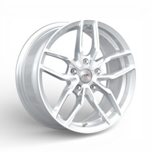 17" A-Line Aero 5/108 Arctic Silver Machine Face Alloy Wheels