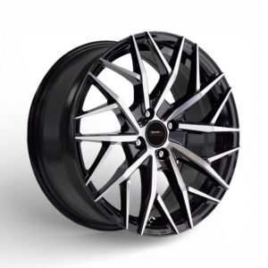 16" A-Line Dexter 5/112 Black Machine Face Alloy Wheels