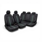 Premium Custom-Fit German-Inspired Seat covers for VW Golf 8 (Black & Green)