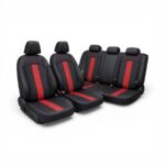 Premium Custom-Fit German-Inspired Seat covers for VW Golf 8 (Black & Red)