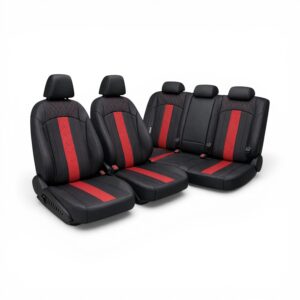 Premium Custom-Fit German-Inspired Seat covers for VW Golf 8 (Black & Red)