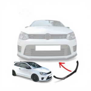 Gloss Black WRC Style Plastic Front Spoiler fro VW Polo