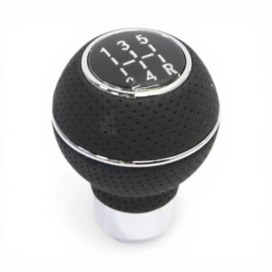 Black with Silver Trim 5-Speed Gear Shift Knob
