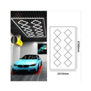 Diamond Pattern LED Ceiling Light 600W 2410x4780mm For Garages