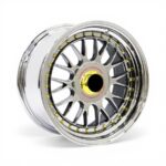 17" CW-7031 4/100 & 4/114 Black Chrome With Rivets Alloy Wheels