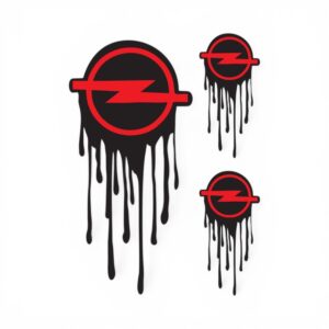 Opel Drip Design Vinyl Sticker Set