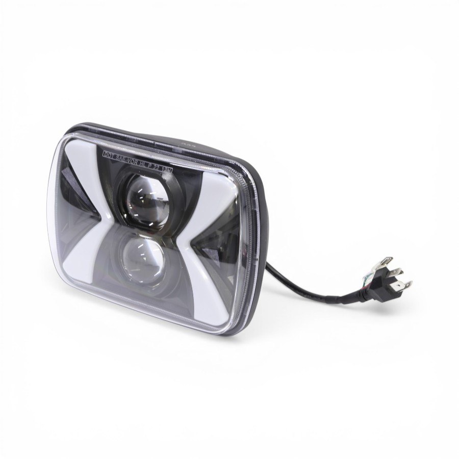 NSBLT482 Hourglass Design 7x6" Twin LED Headlight Suitable for Nissan 1400/Colt (pair) - Image 1