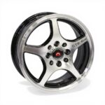 14" ZM-557 4/100 & 4/114 Black With Machined Face Alloy Wheels