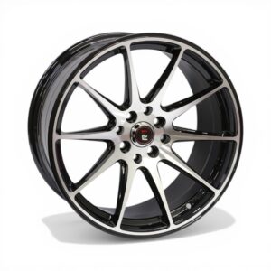 17" NDT 4/100 & 4/114 Black Machine Face Alloy Wheels