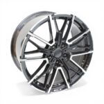 19" GT-280 5/120 Black Machine Face Alloy Wheels
