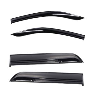 Gloss Black Windshields for Toyota Hilux Revo Super 2.5 Double Cab (Front & Rear)