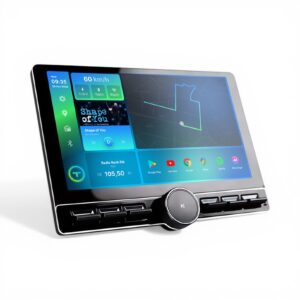 Caska 10.1" Aviation Button Design Media Player with Android Auto/CarPlay