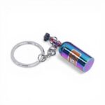 Keyring with NOS Tank Design (Anodized Rainbow)