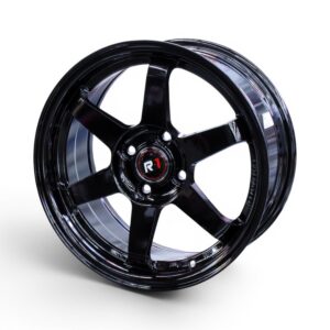 15" DX146 4/100 Gloss Black Alloy Wheels