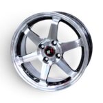 15" DX146 4/100 Machine Face With Black Insert Alloy Wheels