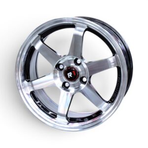 15" DX146 4/100 Machine Face With Black Insert Alloy Wheels