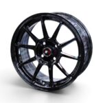 15" DX147 4/100 Gloss Black Alloy Wheels