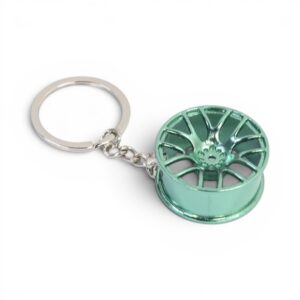 Keyring with Hockenheim Alloy Wheel Design (Green)