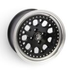 15" SS722 4/100 Matt Black With Gold Rivets Alloy Wheels