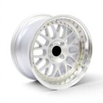 15" TWC493 4/100 Silver Machine Lip With Gold Rivets Alloy Wheels