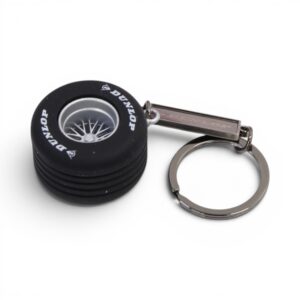 Keyring with Rubber Tyre (Dunlop)