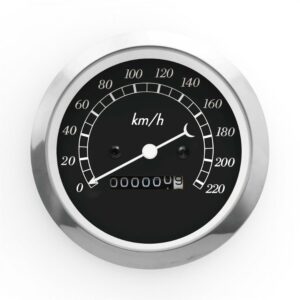 Autogauge 85mm Mechanical Speedometre (Black face)