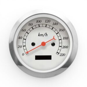 Autogauge 85mm Mechanical Speedometer White Face