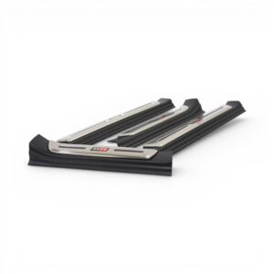 Black & Silver Side Steps for Toyota Hilux GD6 (set of 4)