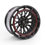 20" BT-60 6/139 Black With Red Trim Alloy Wheels
