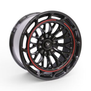 20" BT-60 6/139 Black With Red Trim Alloy Wheels