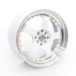 17" OYTBB850 4/100 & 4/114 White Machine Lip Alloy Wheels